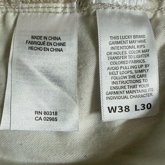 Lucky Brand 410 Athletic Straight Khaki Pants Men’s 38x30 Stretch Beige - Picture 12 of 14